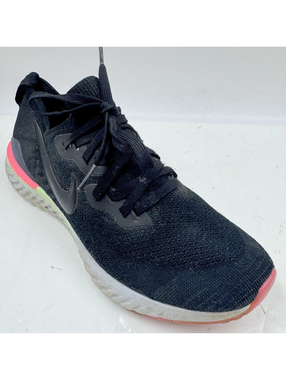 Nike Epic React Flyknit 2 Mens Sneaker 9 Black Athletic Shoes BQ8928-003